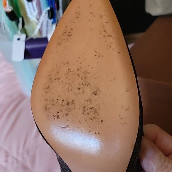 Coach Lizard Embossed pumps - metallic pewter, sz 10 - Picture 4 of 7